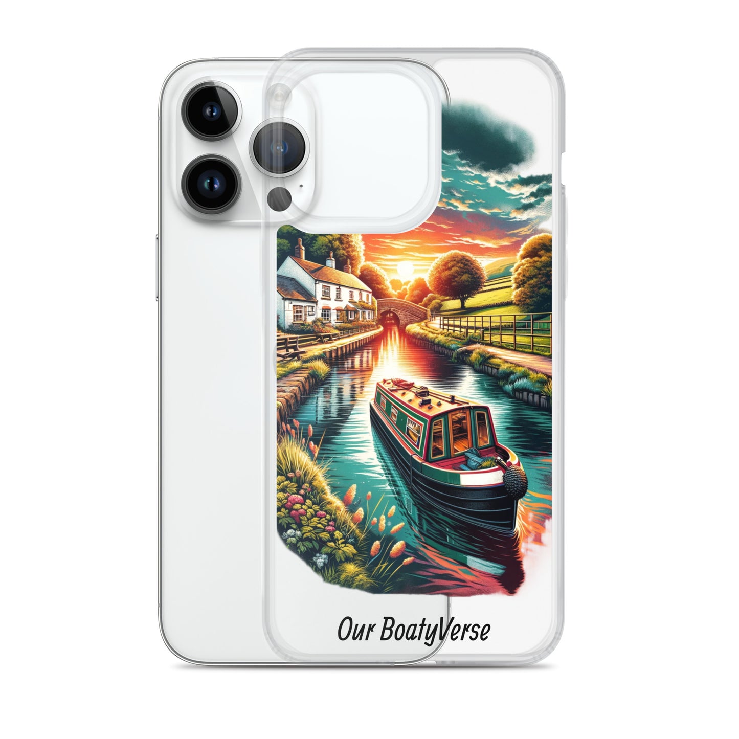 Narrowboat Dreams, Clear Case for iPhone® models by Our BoatyVerse