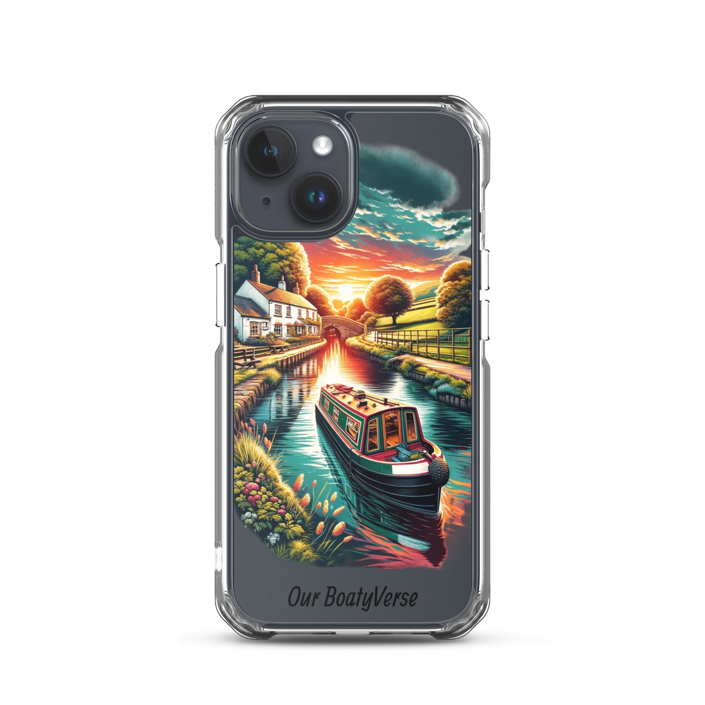 Narrowboat Dreams, Clear Case for iPhone® models by Our BoatyVerse
