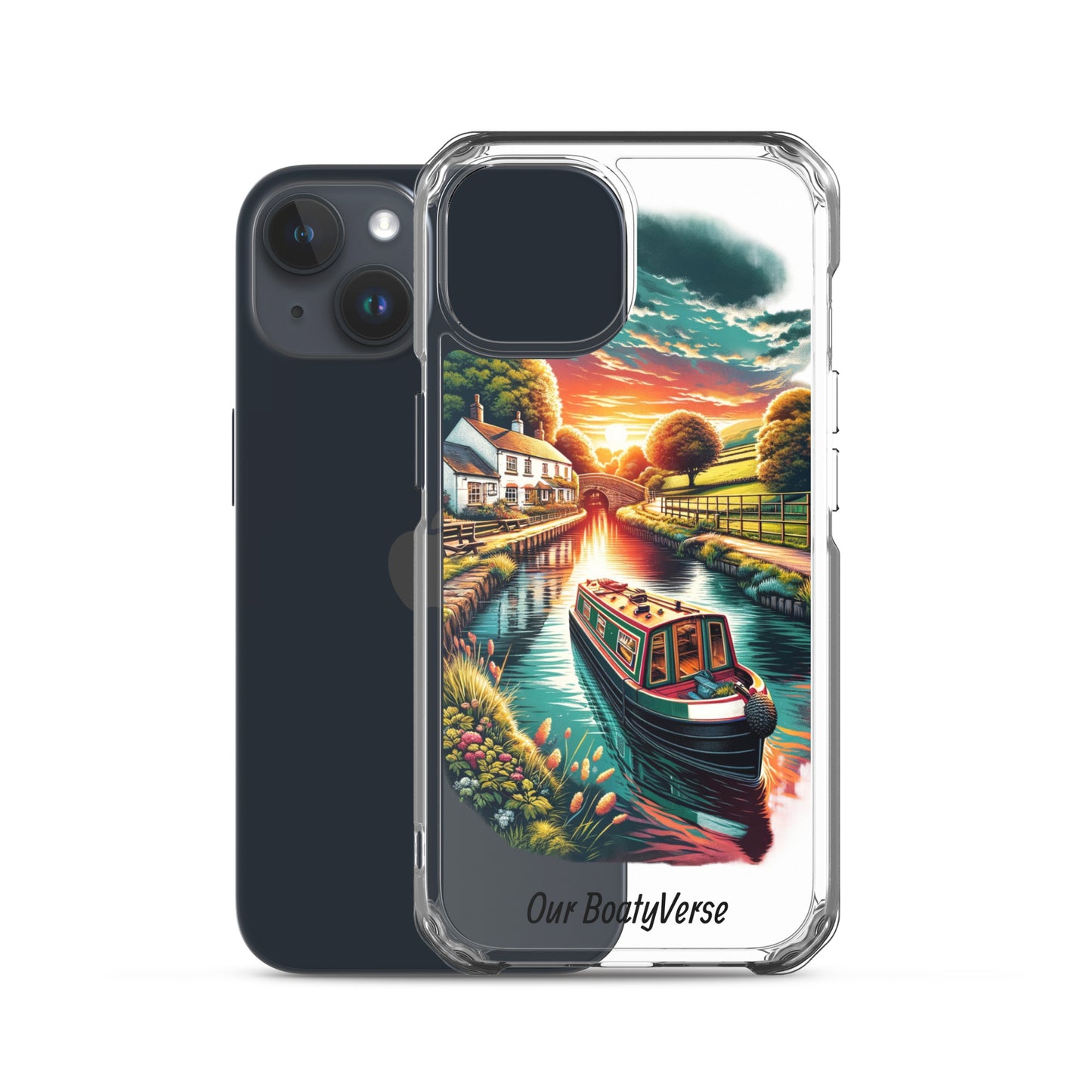 Narrowboat Dreams, Clear Case for iPhone® models by Our BoatyVerse