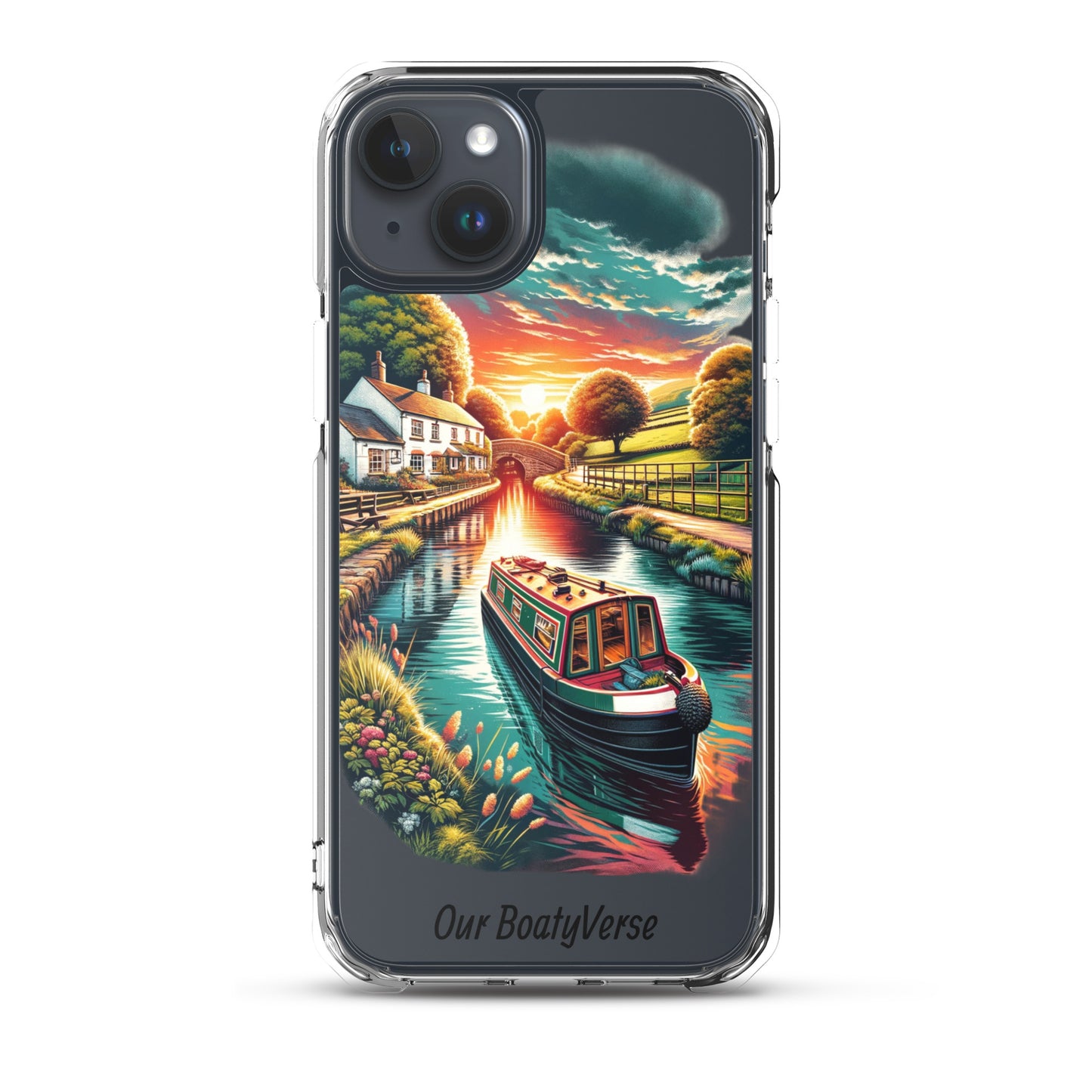Narrowboat Dreams, Clear Case for iPhone® models by Our BoatyVerse