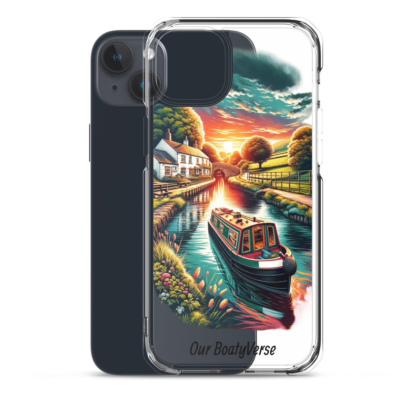 Narrowboat Dreams, Clear Case for iPhone® models by Our BoatyVerse
