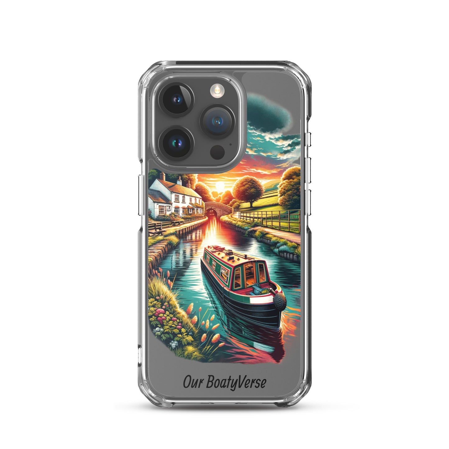 Narrowboat Dreams, Clear Case for iPhone® models by Our BoatyVerse