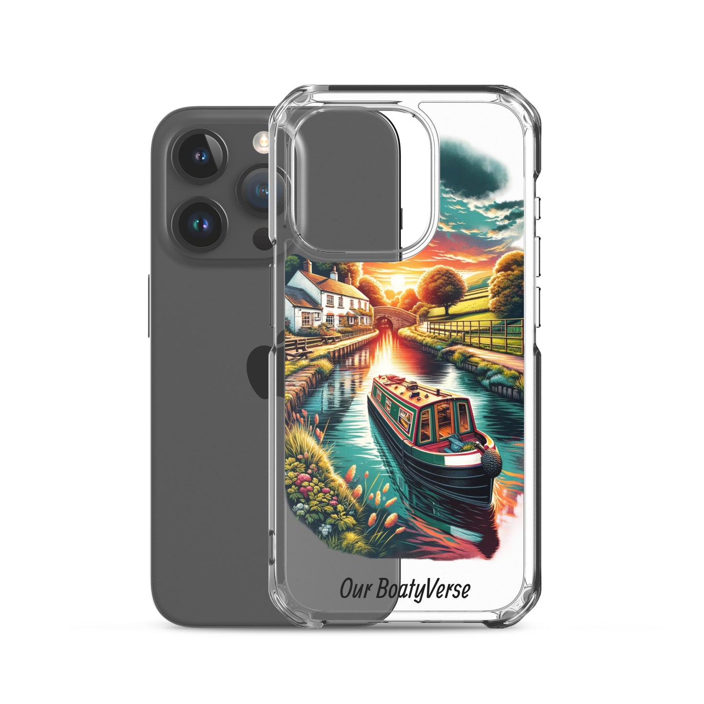 Narrowboat Dreams, Clear Case for iPhone® models by Our BoatyVerse
