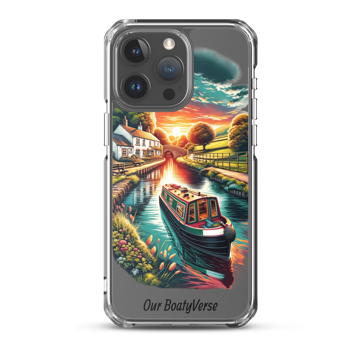 Narrowboat Dreams, Clear Case for iPhone® models by Our BoatyVerse