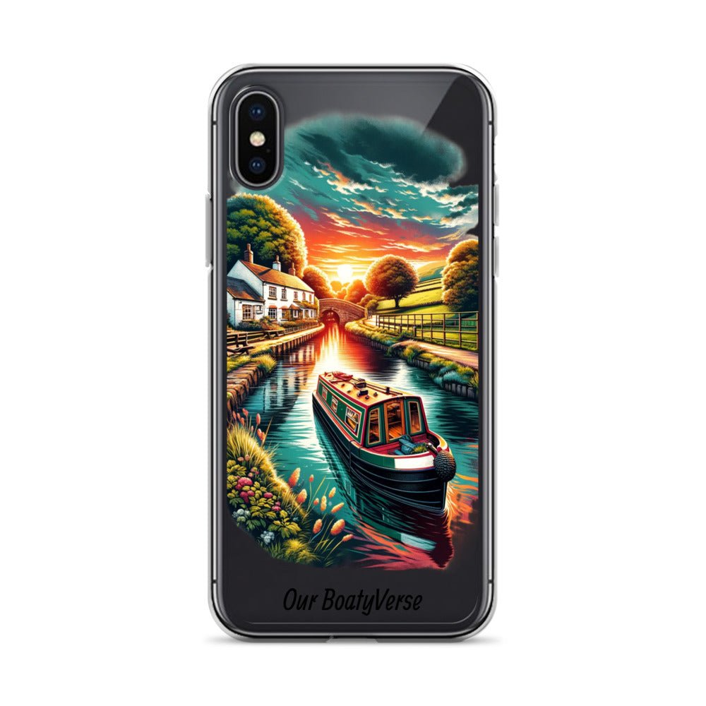 Narrowboat Dreams, Clear Case for iPhone® models by Our BoatyVerse