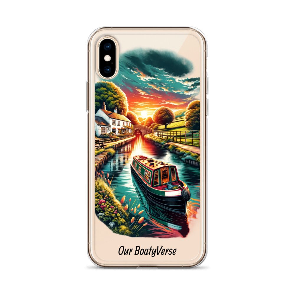 Narrowboat Dreams, Clear Case for iPhone® models by Our BoatyVerse
