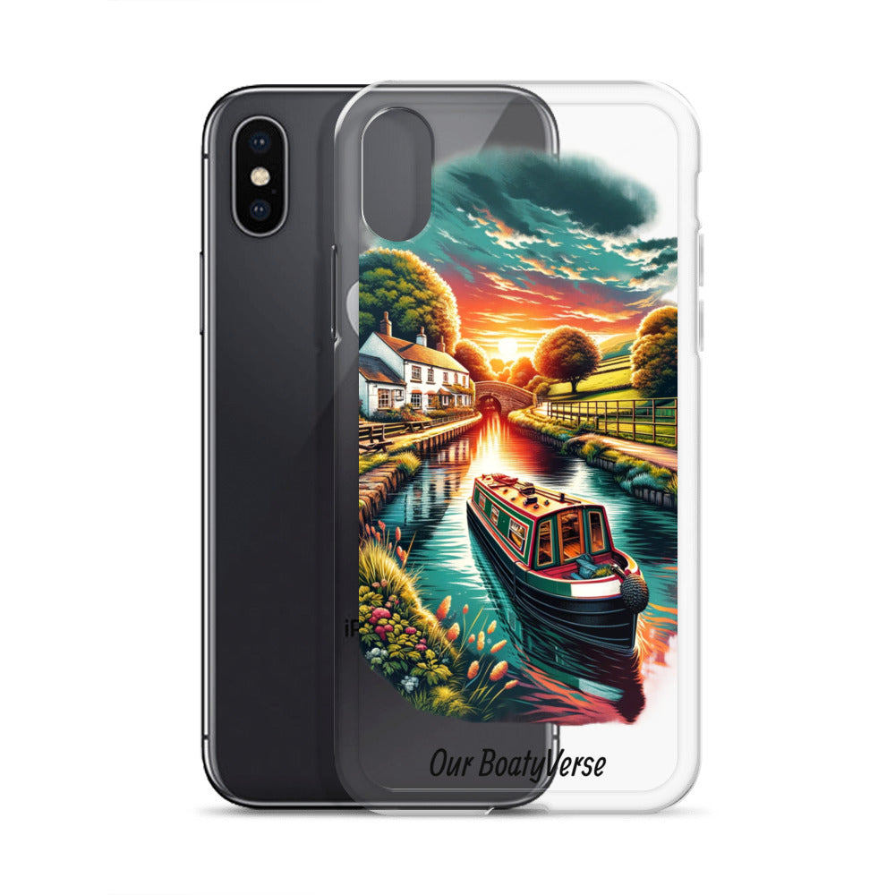 Narrowboat Dreams, Clear Case for iPhone® models by Our BoatyVerse