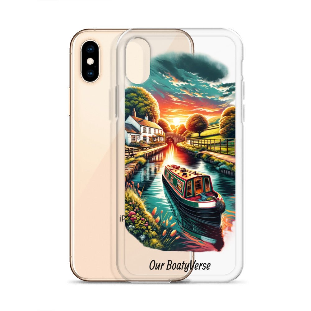 Narrowboat Dreams, Clear Case for iPhone® models by Our BoatyVerse