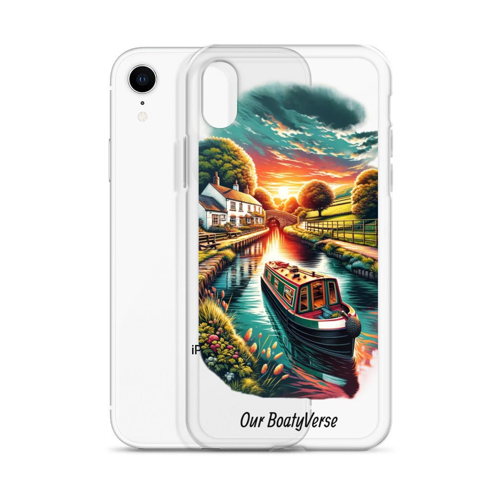 Narrowboat Dreams, Clear Case for iPhone® models by Our BoatyVerse