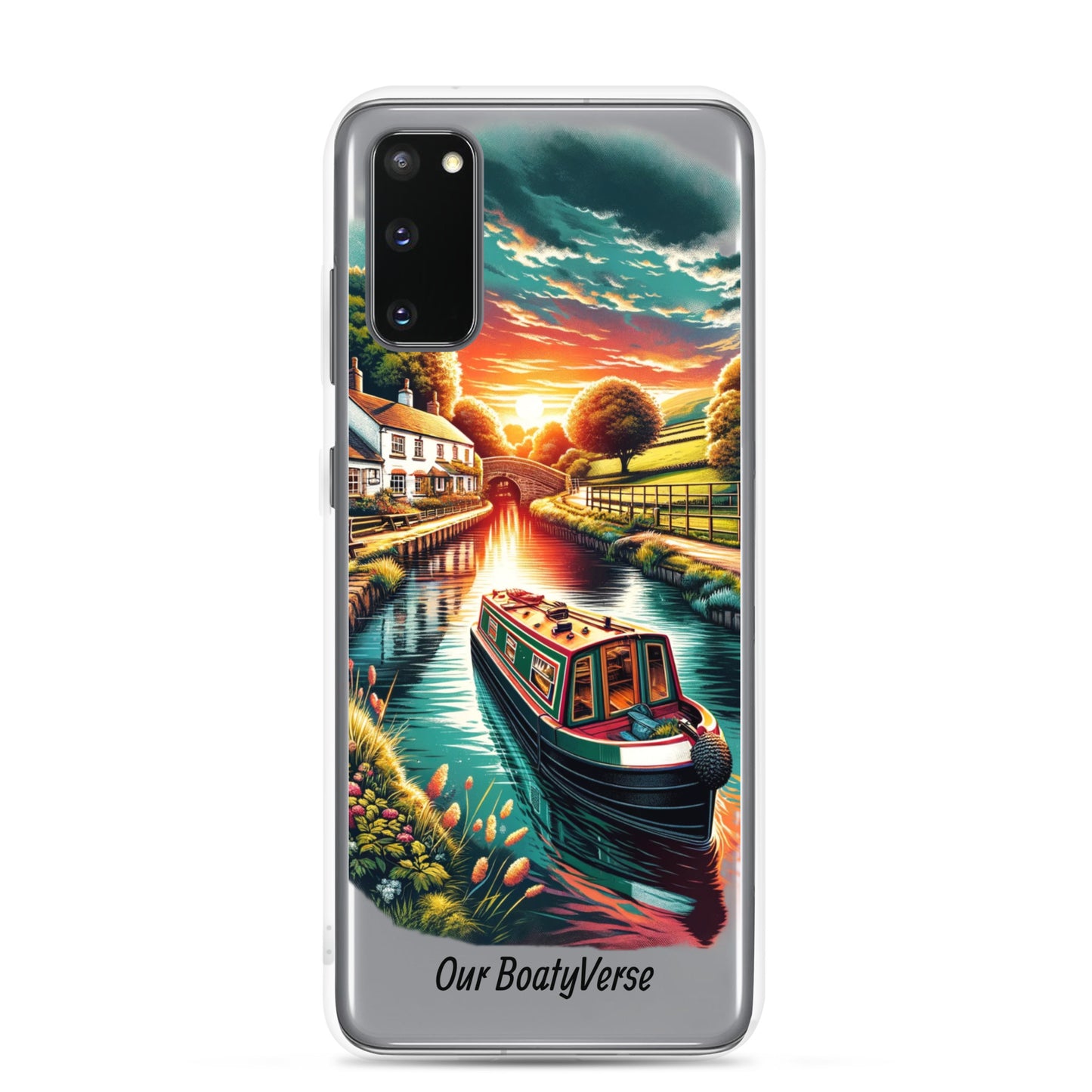 Narrowboat Dreams, Clear Case for Samsung® phones by Our BoatyVerse