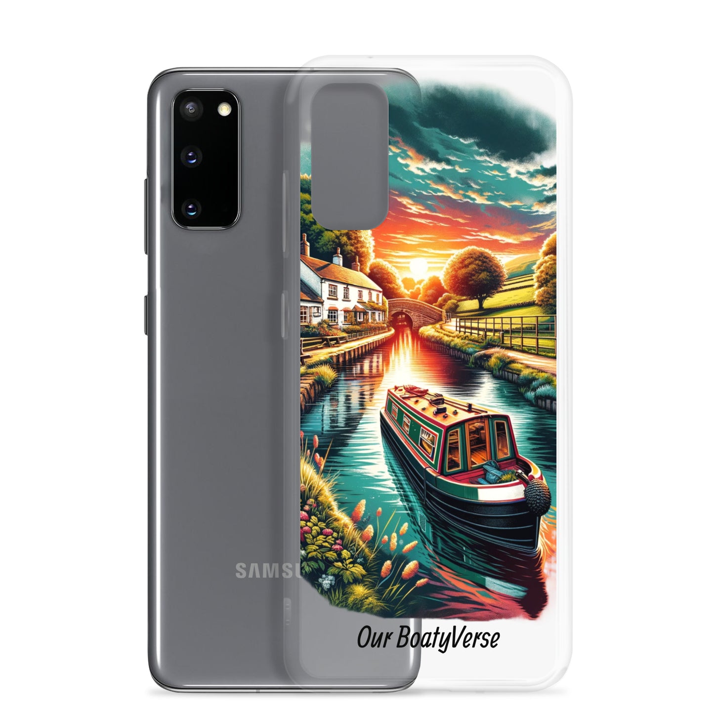 Narrowboat Dreams, Clear Case for Samsung® phones by Our BoatyVerse