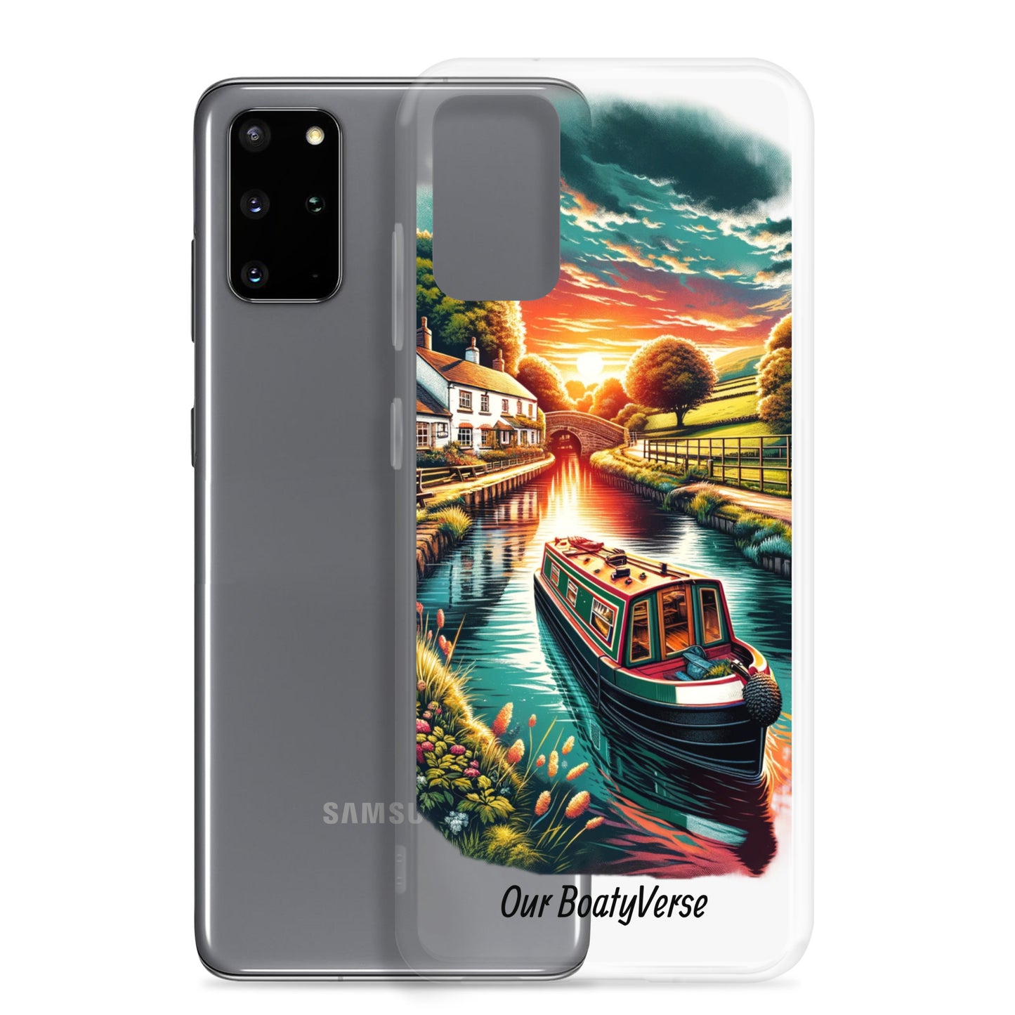 Narrowboat Dreams, Clear Case for Samsung® phones by Our BoatyVerse