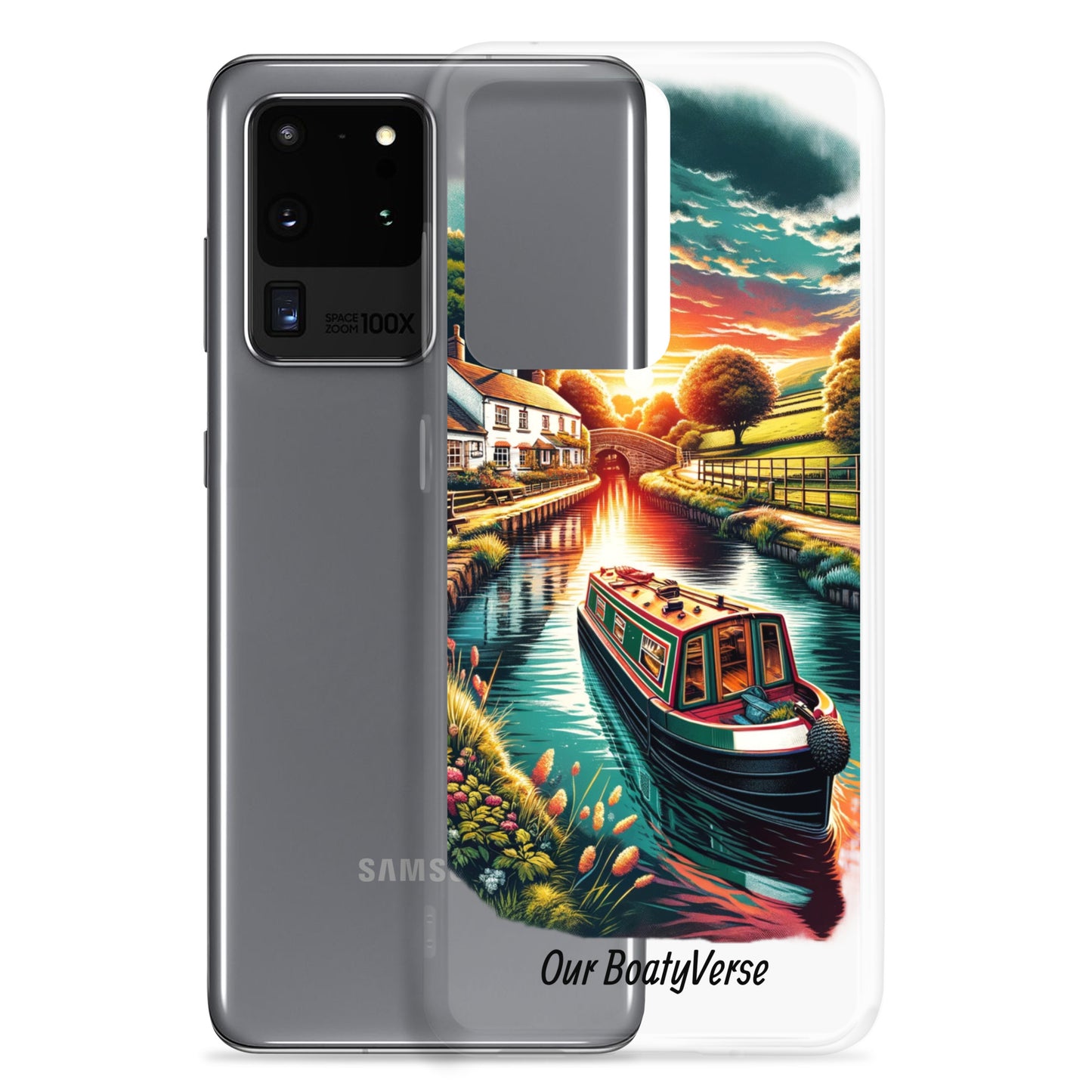 Narrowboat Dreams, Clear Case for Samsung® phones by Our BoatyVerse