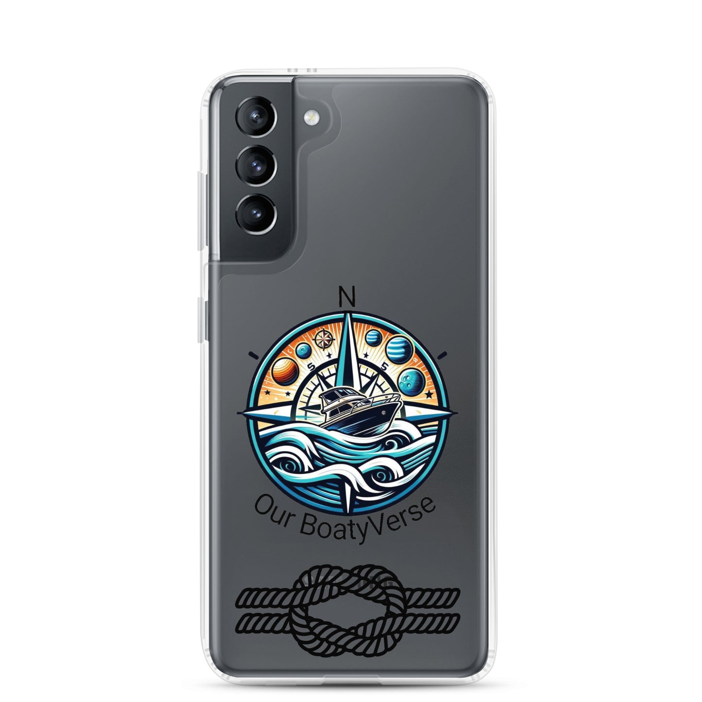 Stylish Clear Case for latest Samsung® phones by Our BoatyVerse