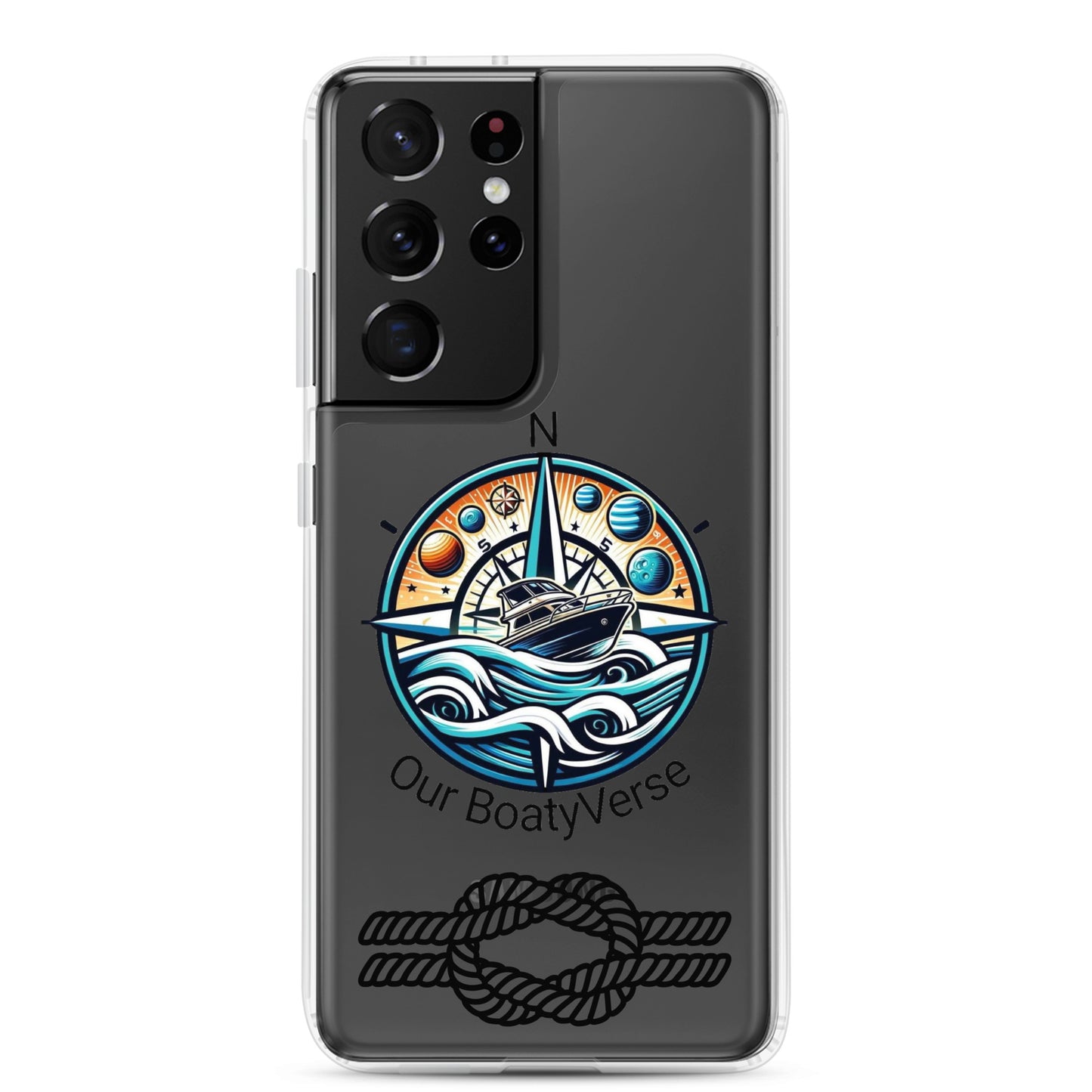 Stylish Clear Case for latest Samsung® phones by Our BoatyVerse