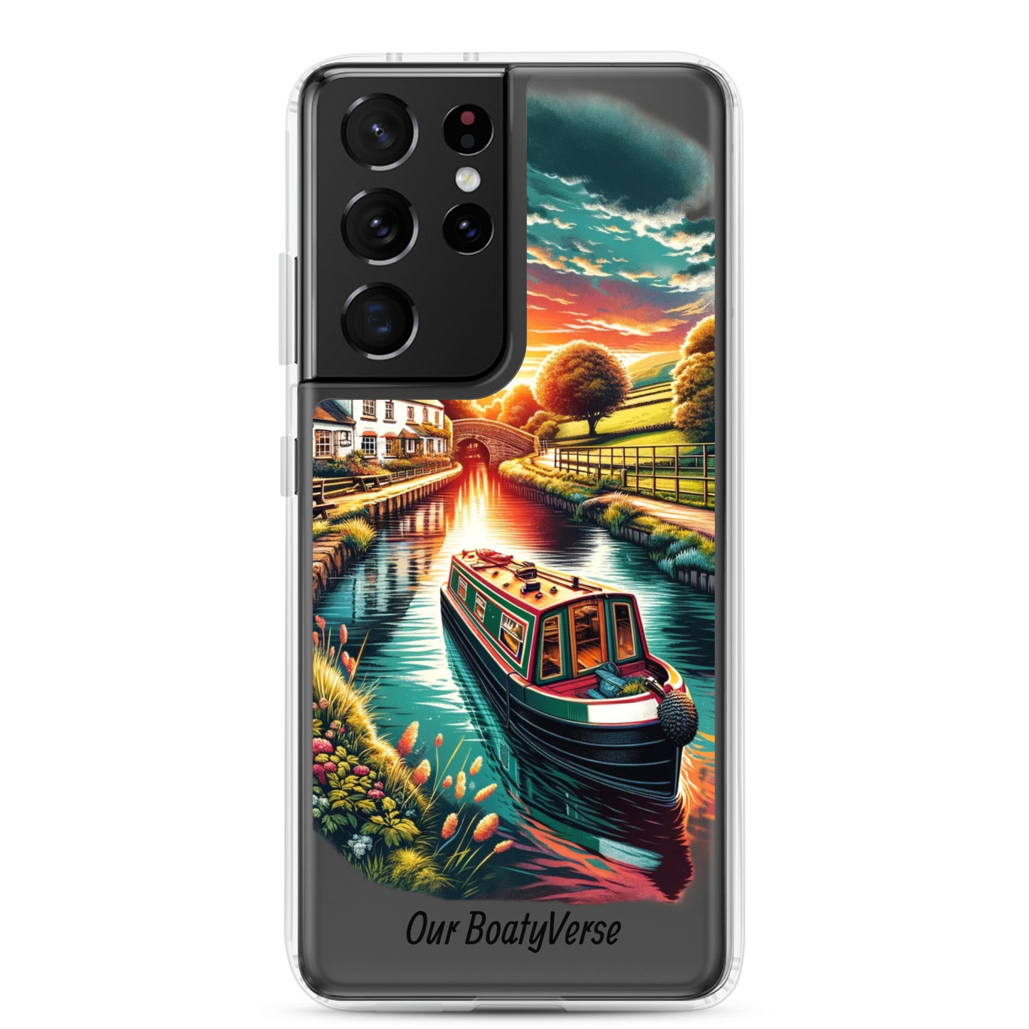 Narrowboat Dreams, Clear Case for Samsung® phones by Our BoatyVerse