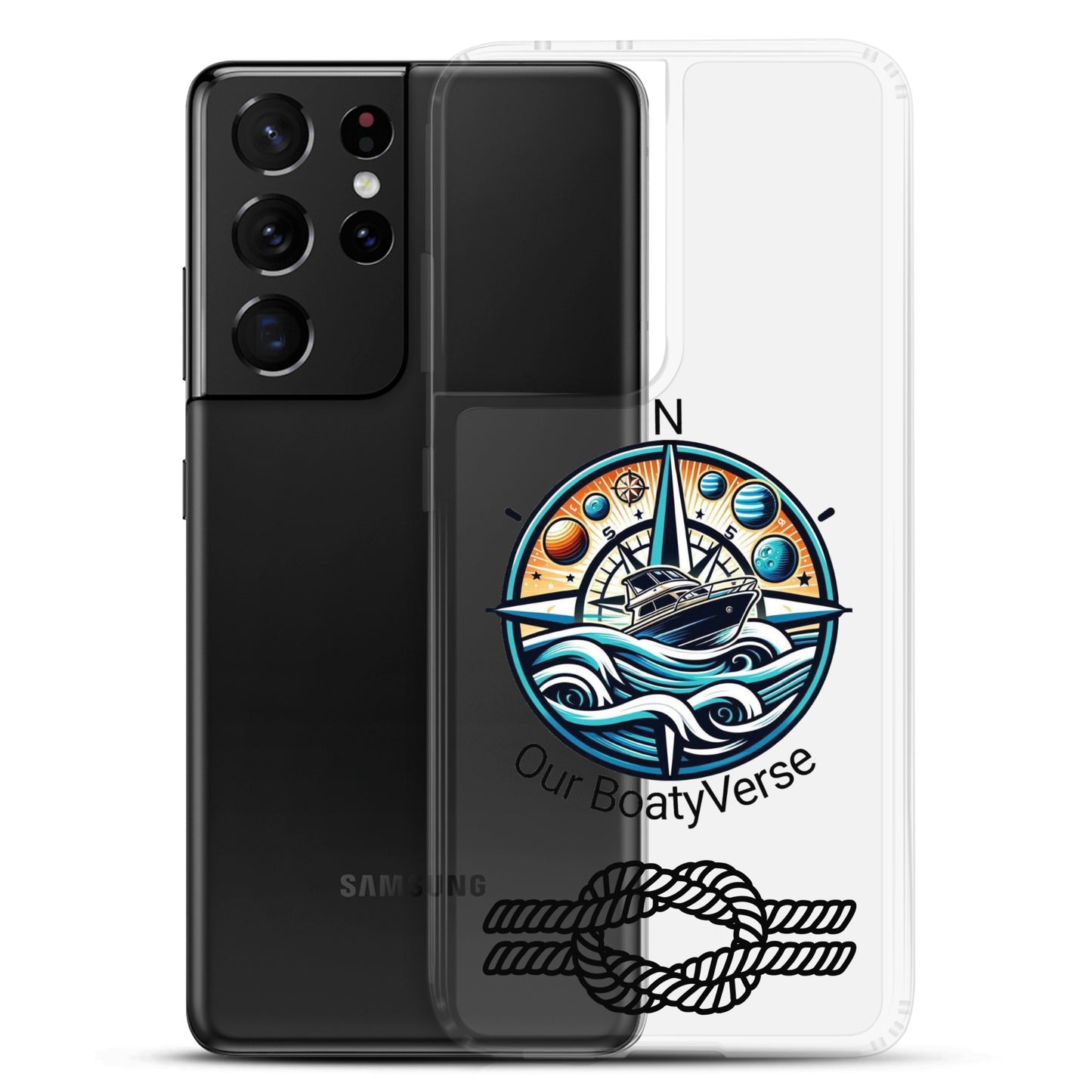 Stylish Clear Case for latest Samsung® phones by Our BoatyVerse