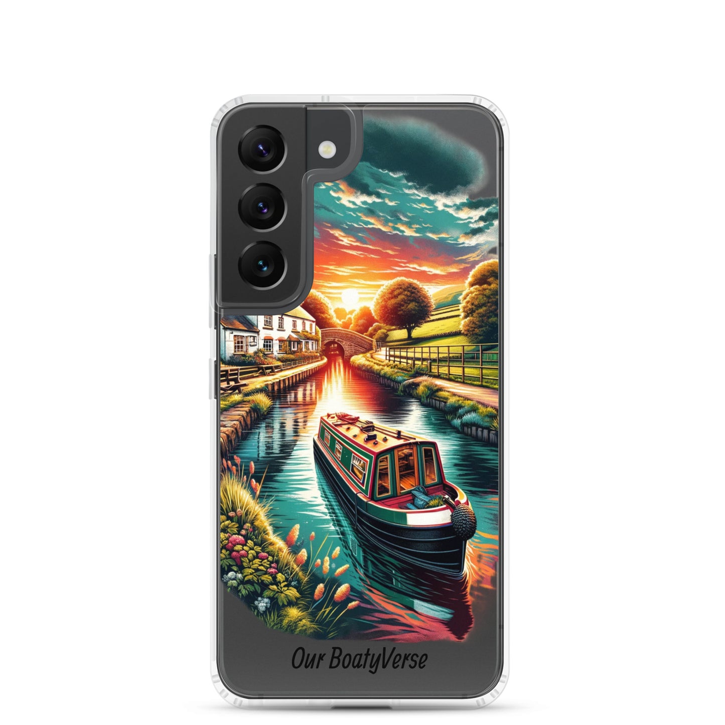 Narrowboat Dreams, Clear Case for Samsung® phones by Our BoatyVerse