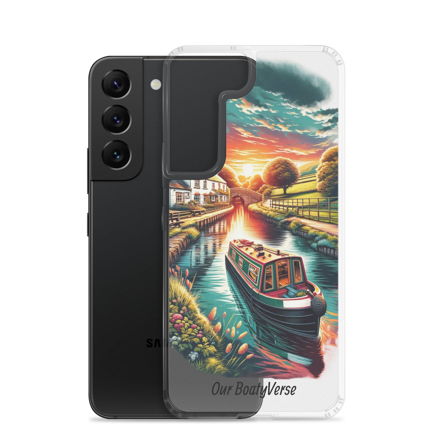 Narrowboat Dreams, Clear Case for Samsung® phones by Our BoatyVerse
