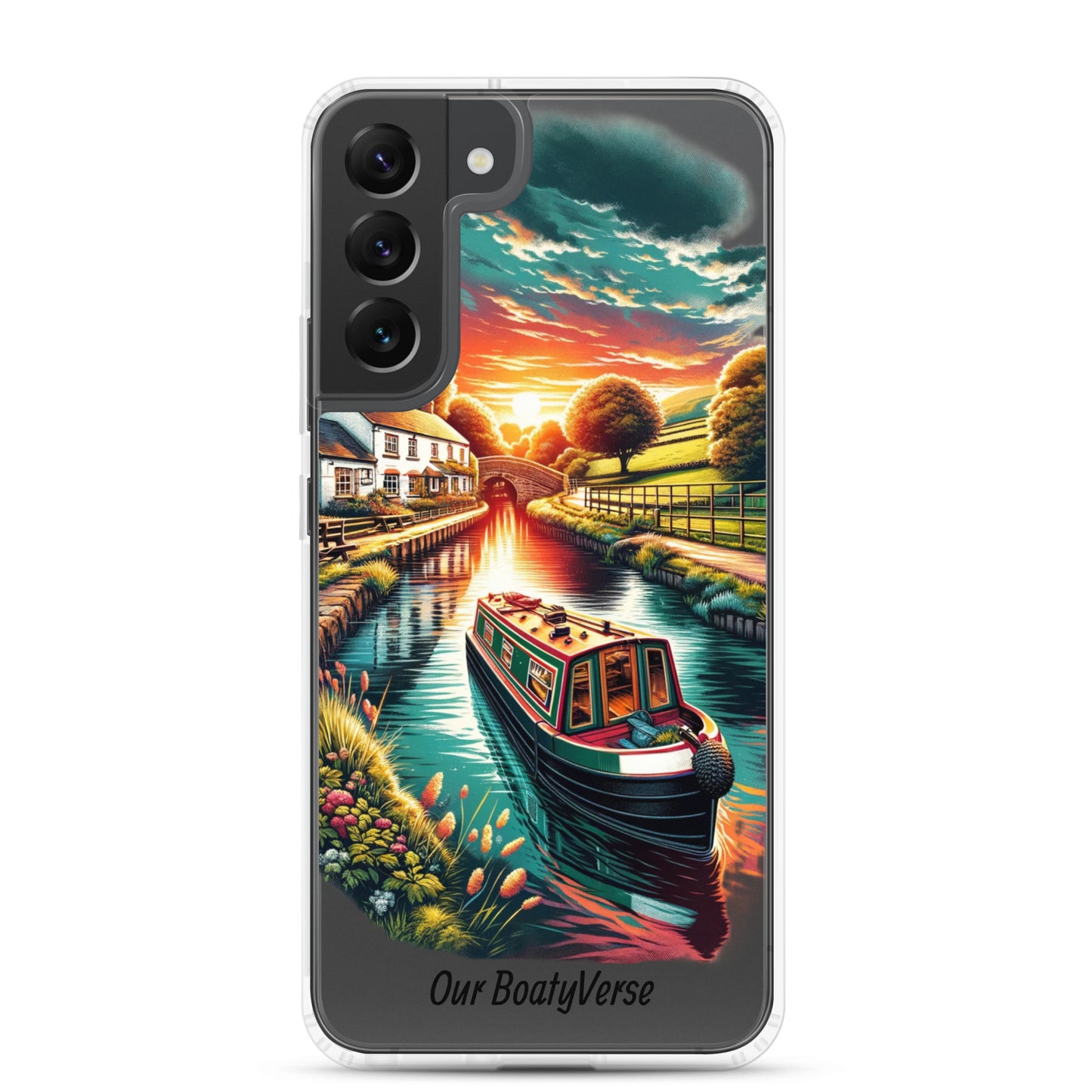 Narrowboat Dreams, Clear Case for Samsung® phones by Our BoatyVerse