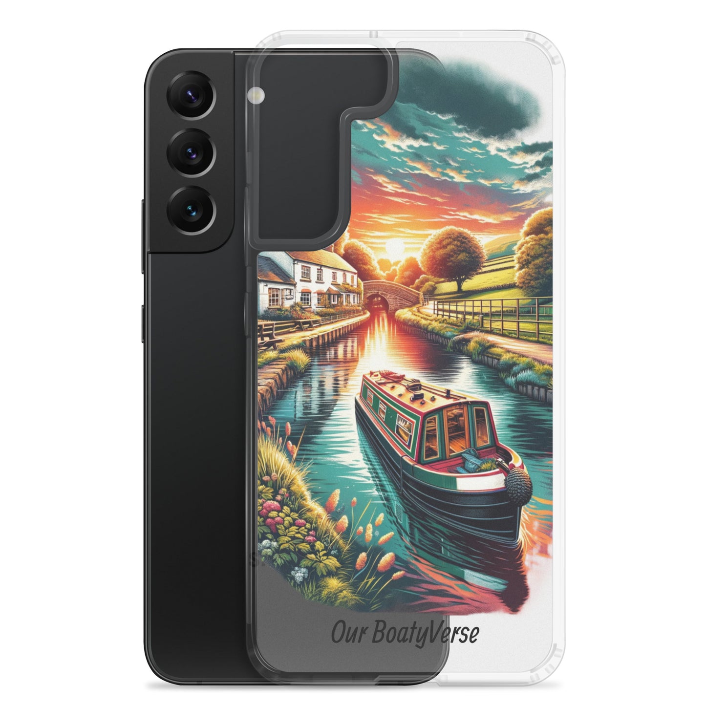 Narrowboat Dreams, Clear Case for Samsung® phones by Our BoatyVerse