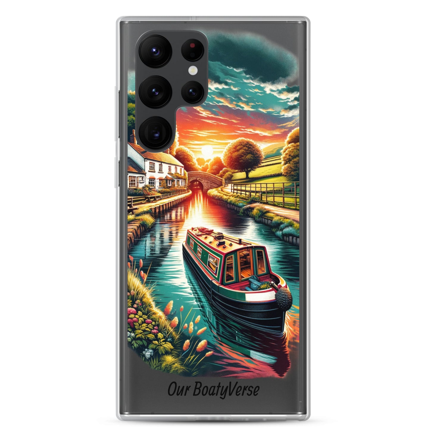 Narrowboat Dreams, Clear Case for Samsung® phones by Our BoatyVerse