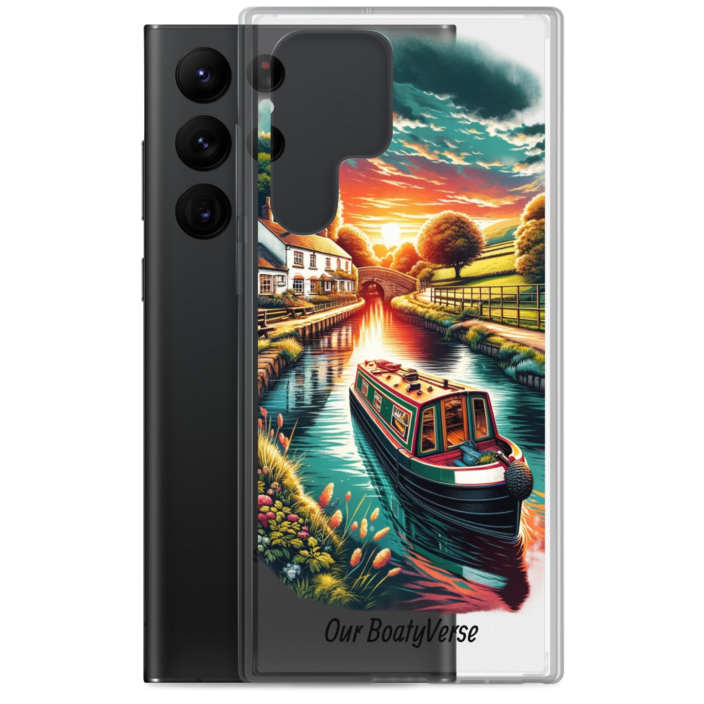Narrowboat Dreams, Clear Case for Samsung® phones by Our BoatyVerse