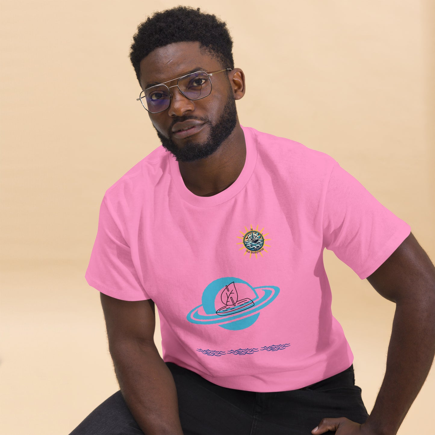 Sailing Around the Universe, Men's classic tee by Our BoatyVerse