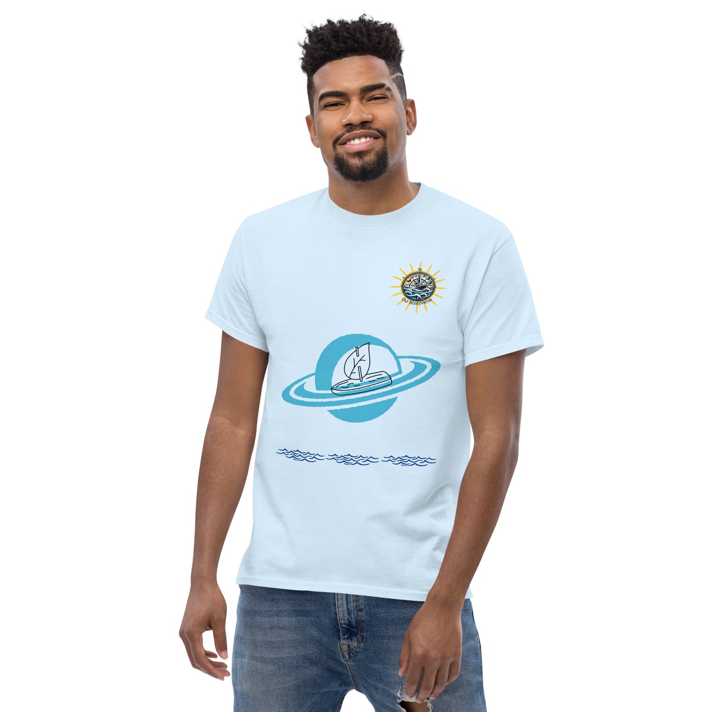 Sailing Around the Universe, Men's classic tee by Our BoatyVerse