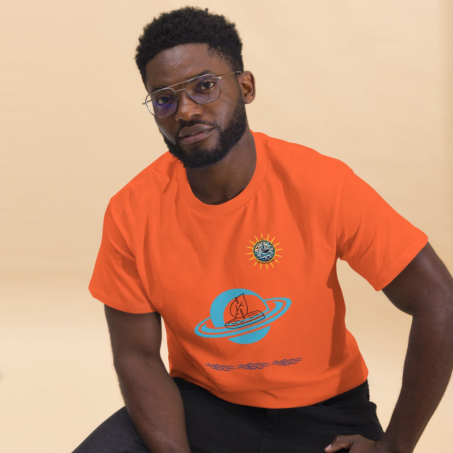 Sailing Around the Universe, Men's classic tee by Our BoatyVerse