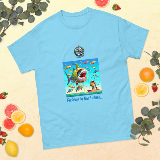 Novelty Fishing in the Future Men's T-Shirt by Our BoatyVerse