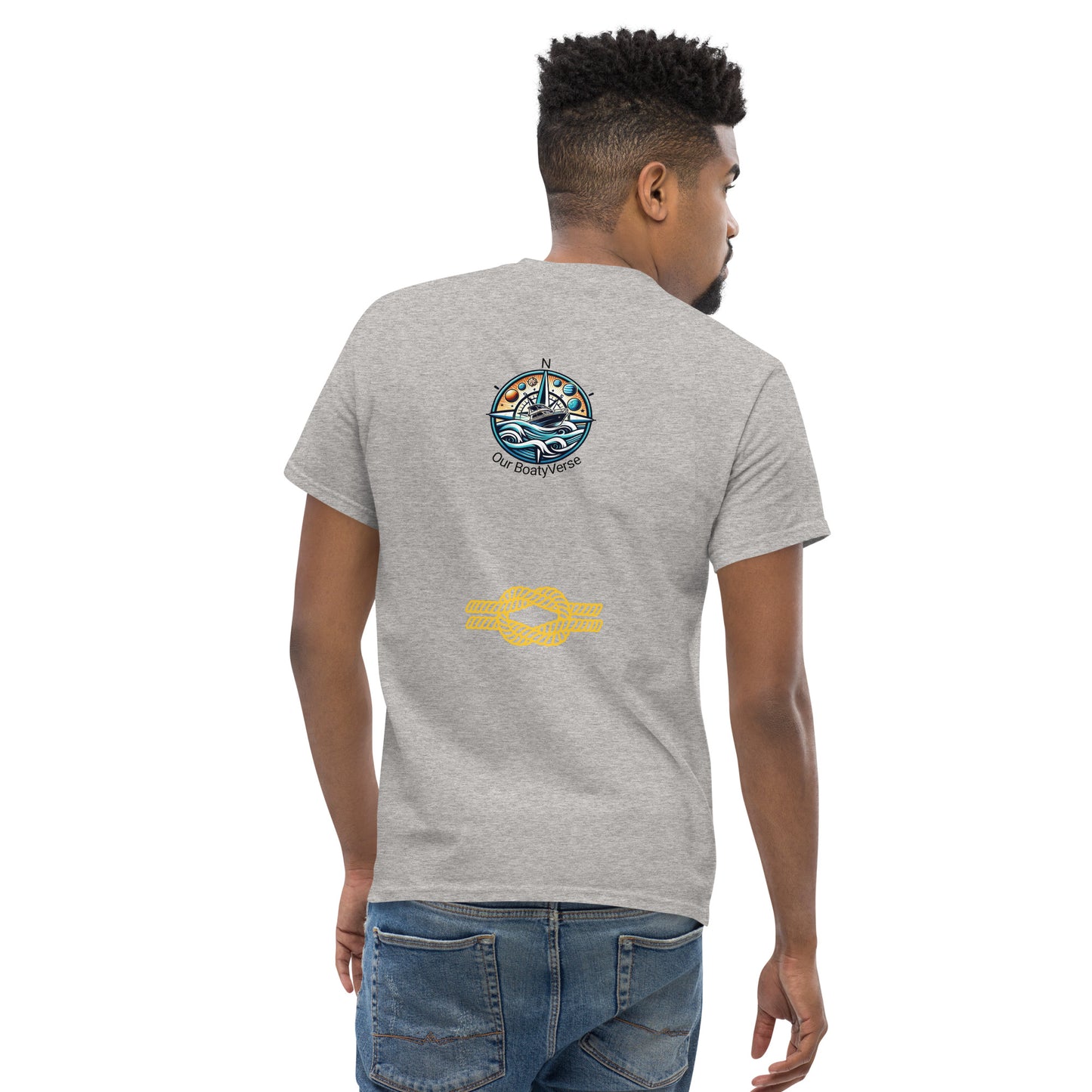 Sailing Around the Universe, Men's classic tee by Our BoatyVerse