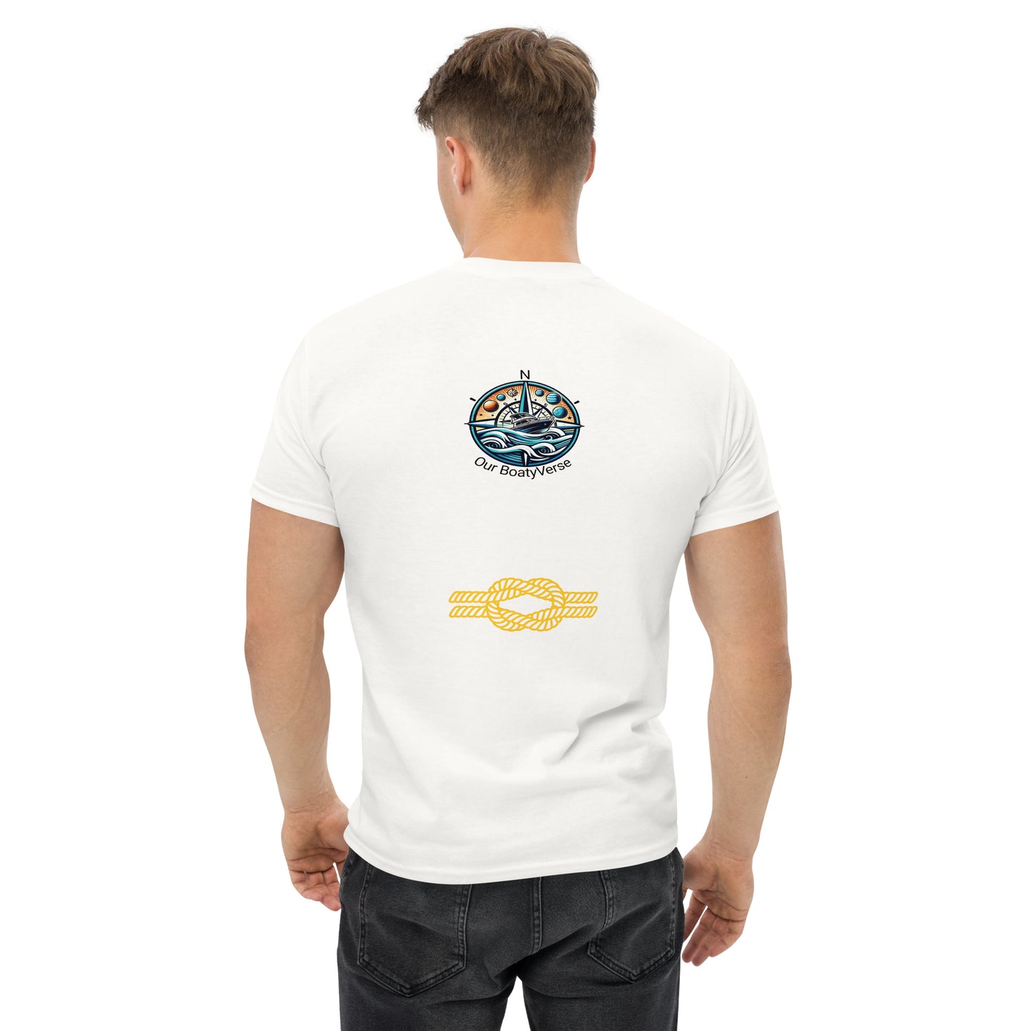 Sailing Around the Universe, Men's classic tee by Our BoatyVerse