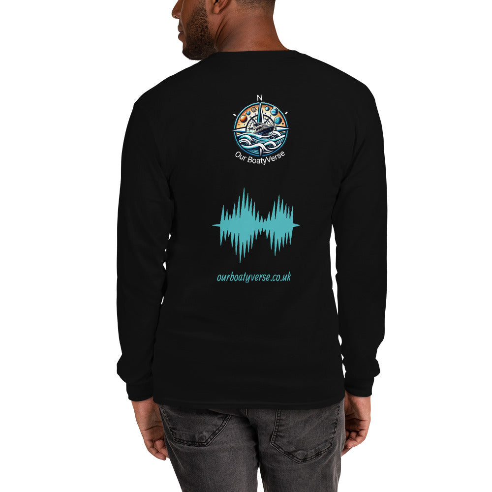 Sound's of the Ocean Men’s Long Sleeve Cotton Shirt by Our BoatyVerse