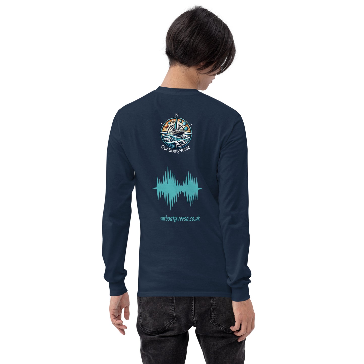 Sound's of the Ocean Men’s Long Sleeve Cotton Shirt by Our BoatyVerse