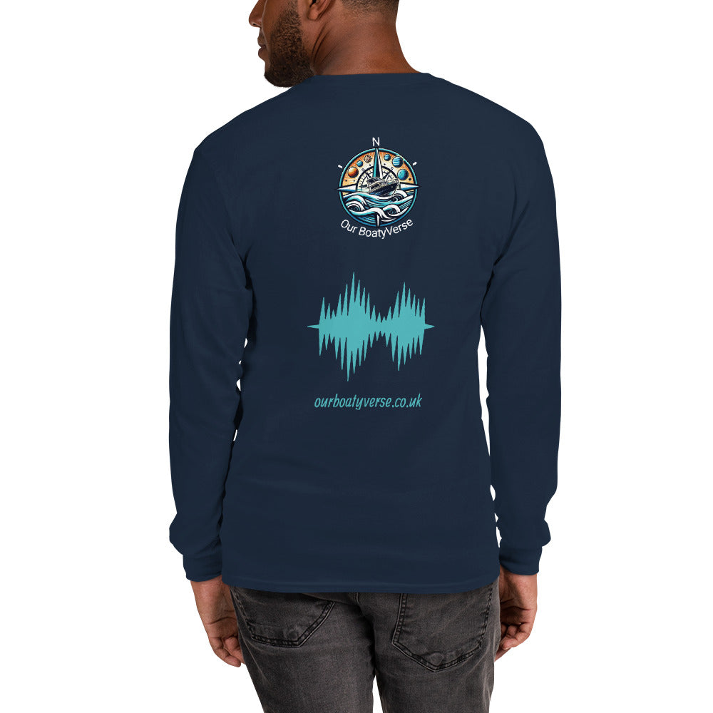 Sound's of the Ocean Men’s Long Sleeve Cotton Shirt by Our BoatyVerse