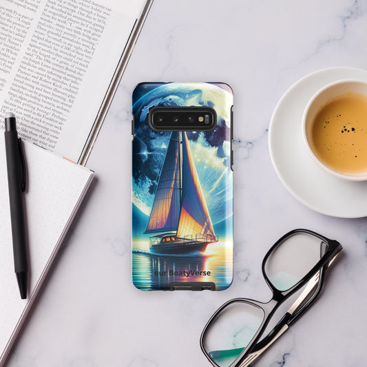 Moonlight Sailing, Tough case for Samsung® models by Our BoatyVerse