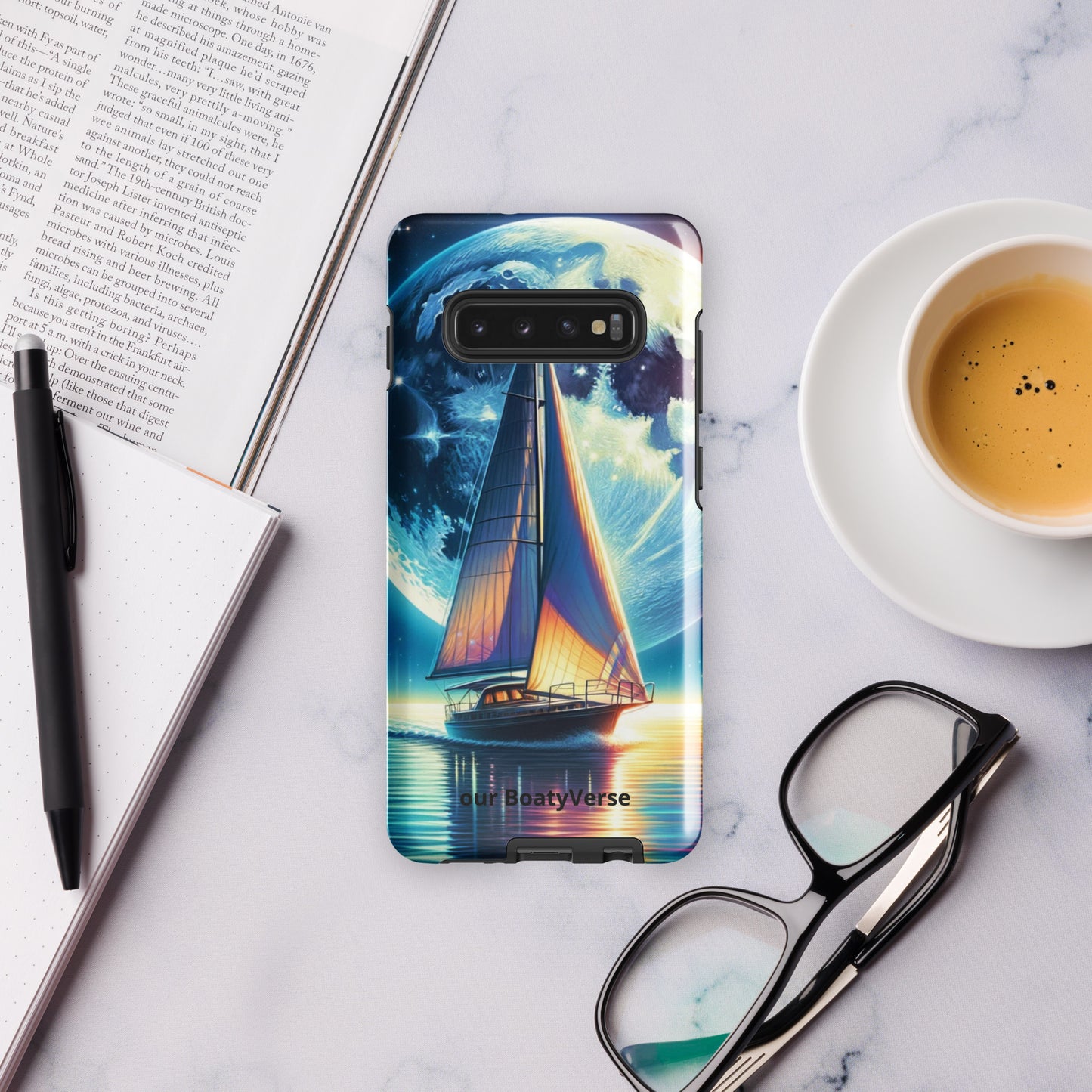 Moonlight Sailing, Tough case for Samsung® models by Our BoatyVerse