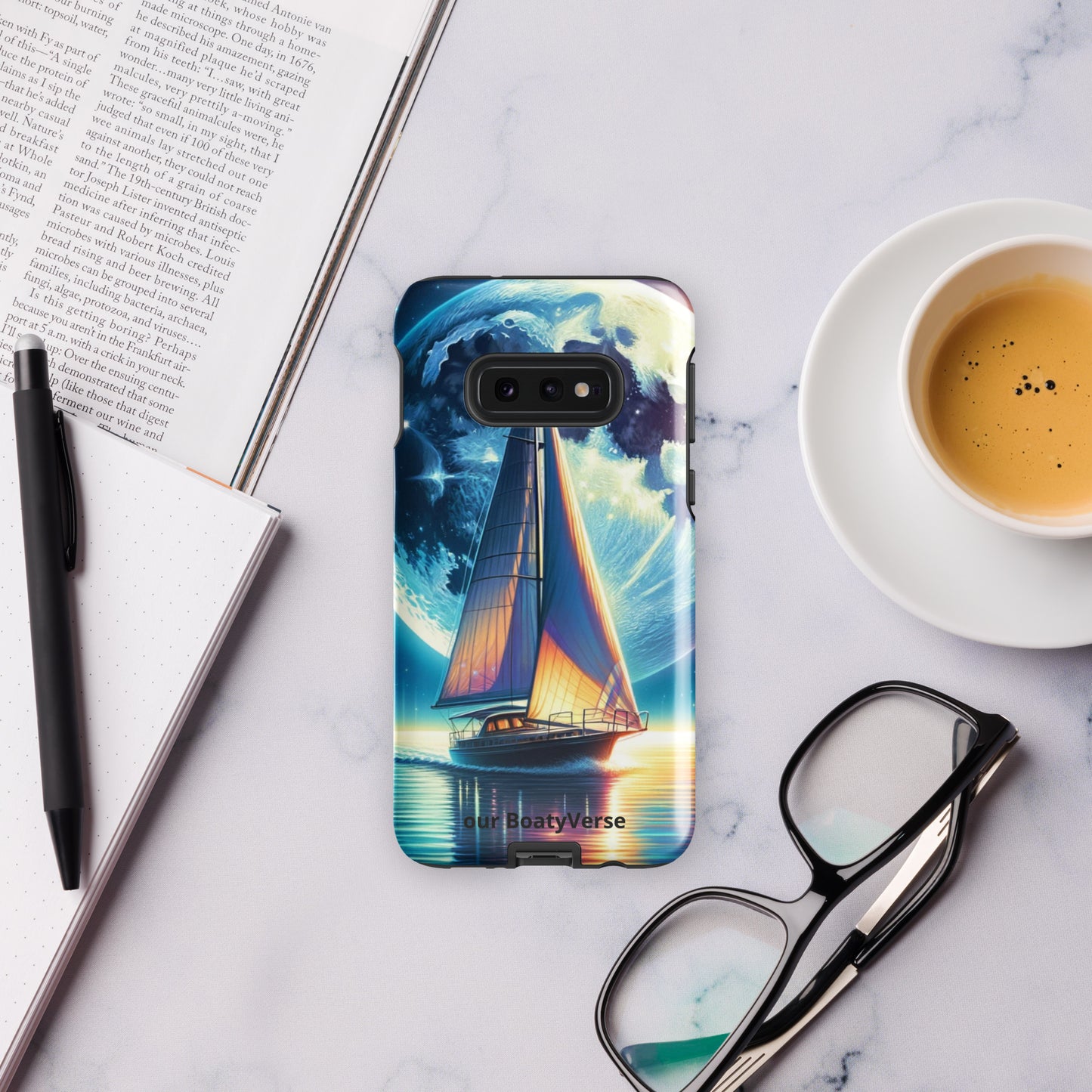 Moonlight Sailing, Tough case for Samsung® models by Our BoatyVerse
