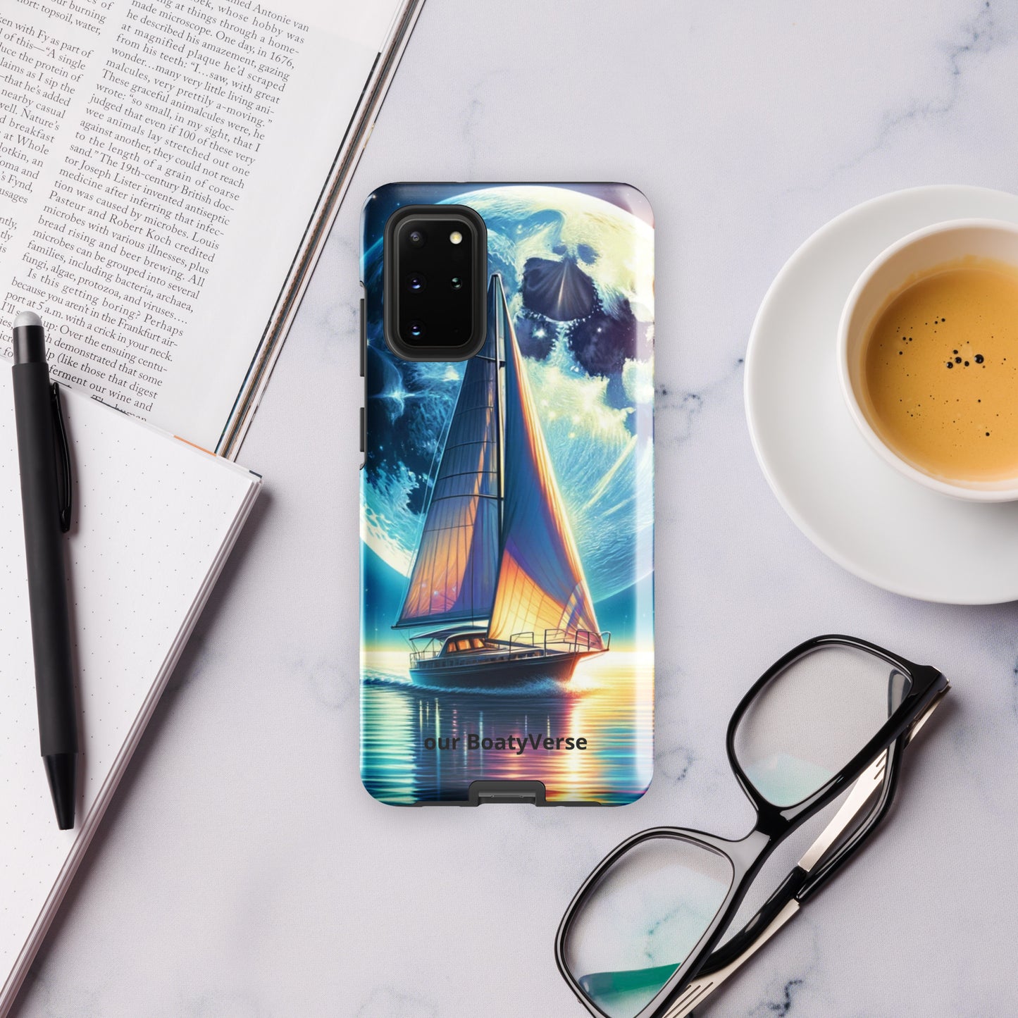 Moonlight Sailing, Tough case for Samsung® models by Our BoatyVerse