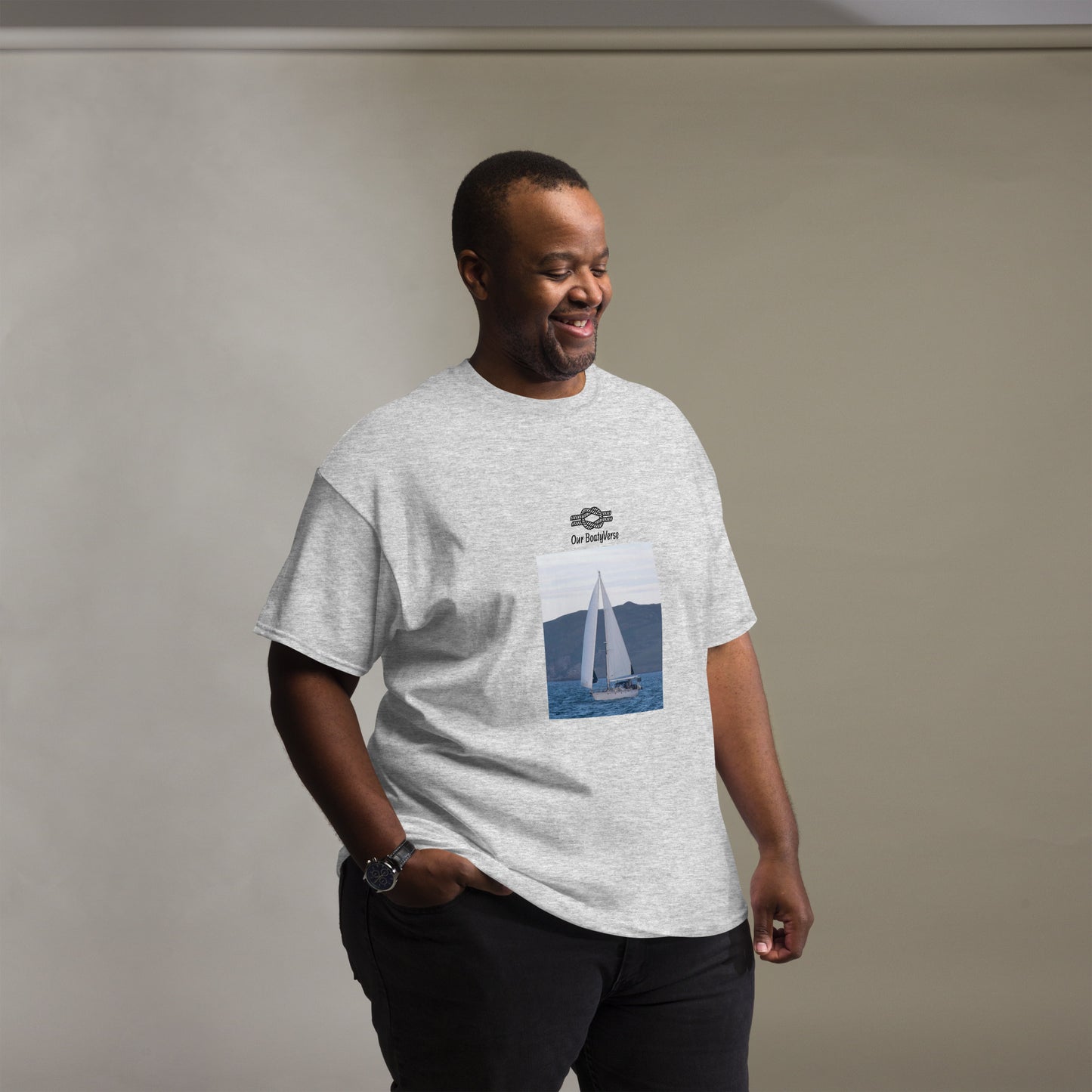 We are Sailing Classic Unisex Tee by Our BoatyVerse