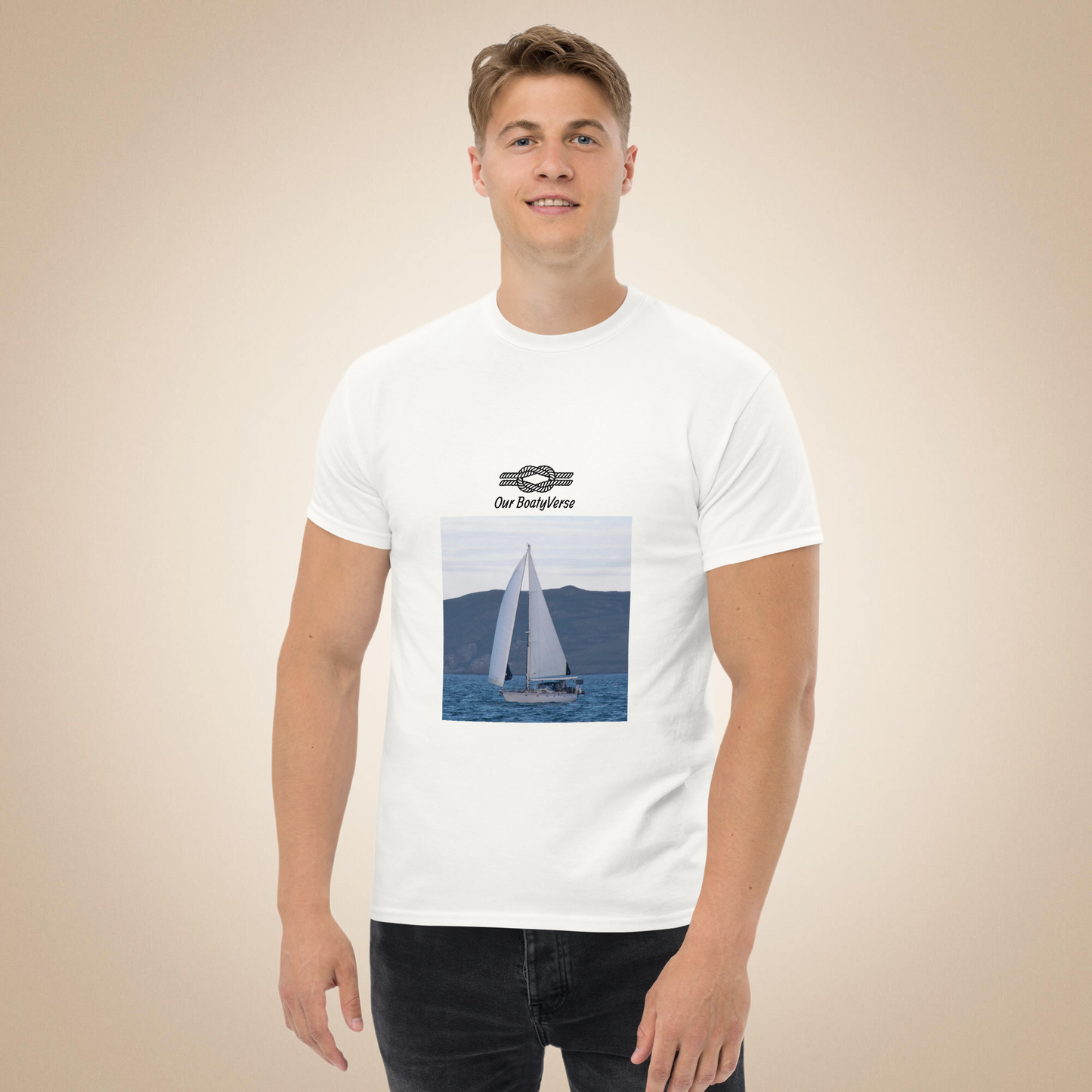 We are Sailing Classic Unisex Tee by Our BoatyVerse