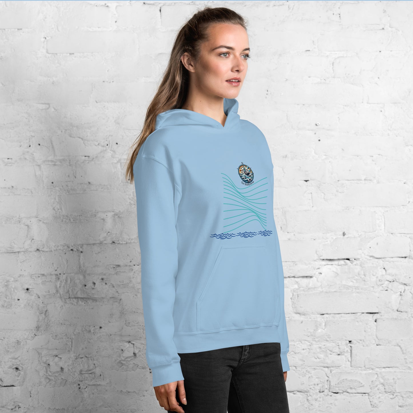 Light and Bright Ocean Hoodie by Our BoatyVerse