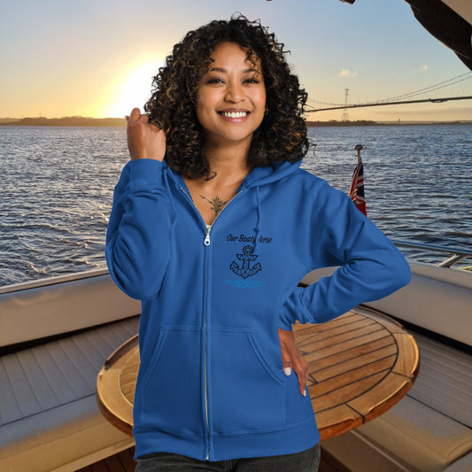 Mosaic Anchor heavy blend zip hoodie by OurBoatyVerse