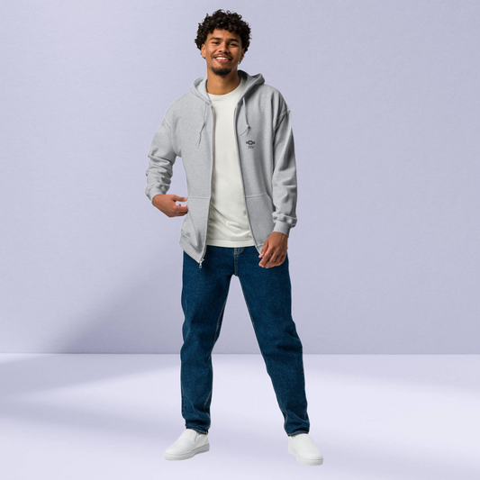 O B V heavy blend zip hoodie by Our BoatyVerse