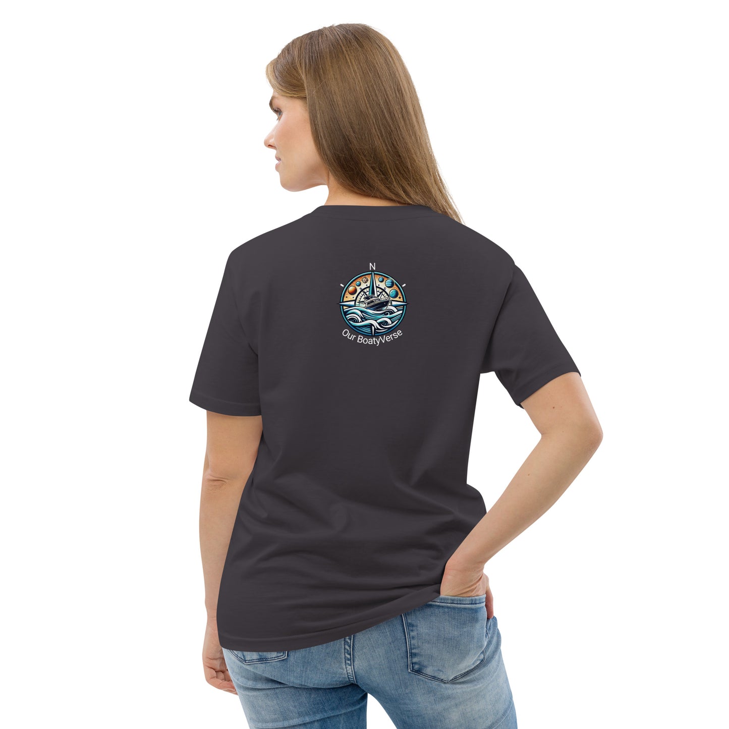 Women's Sun, Sea and Waves Organic, Eco Friendly cotton T-shirt by Our BoatyVerse