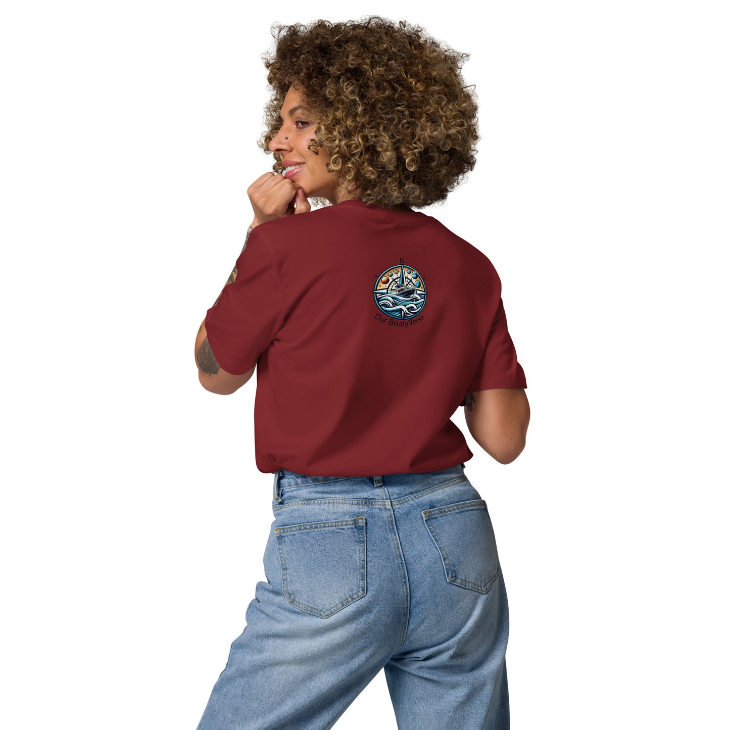 Women's Sun, Sea & Waves Organic Eco-Friendly Cotton T-shirt by Our BoatyVerse