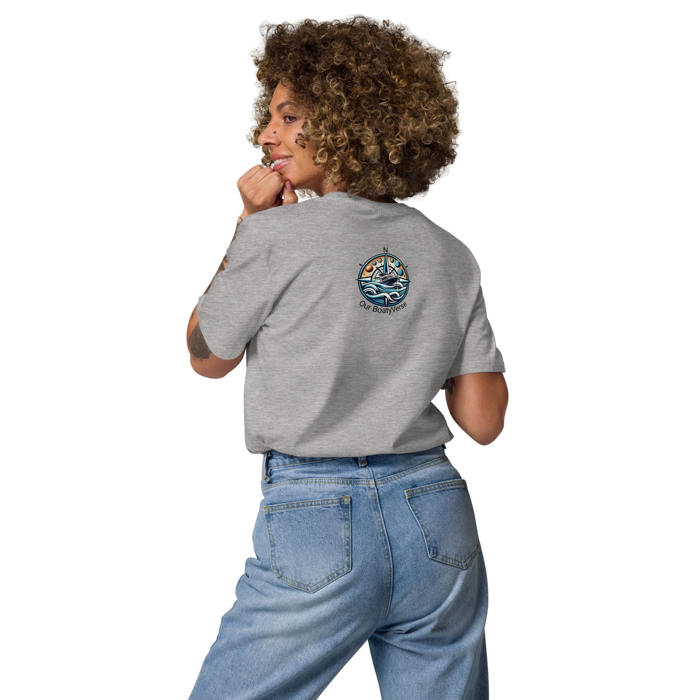 Women's Sun, Sea & Waves Organic Eco-Friendly Cotton T-shirt by Our BoatyVerse