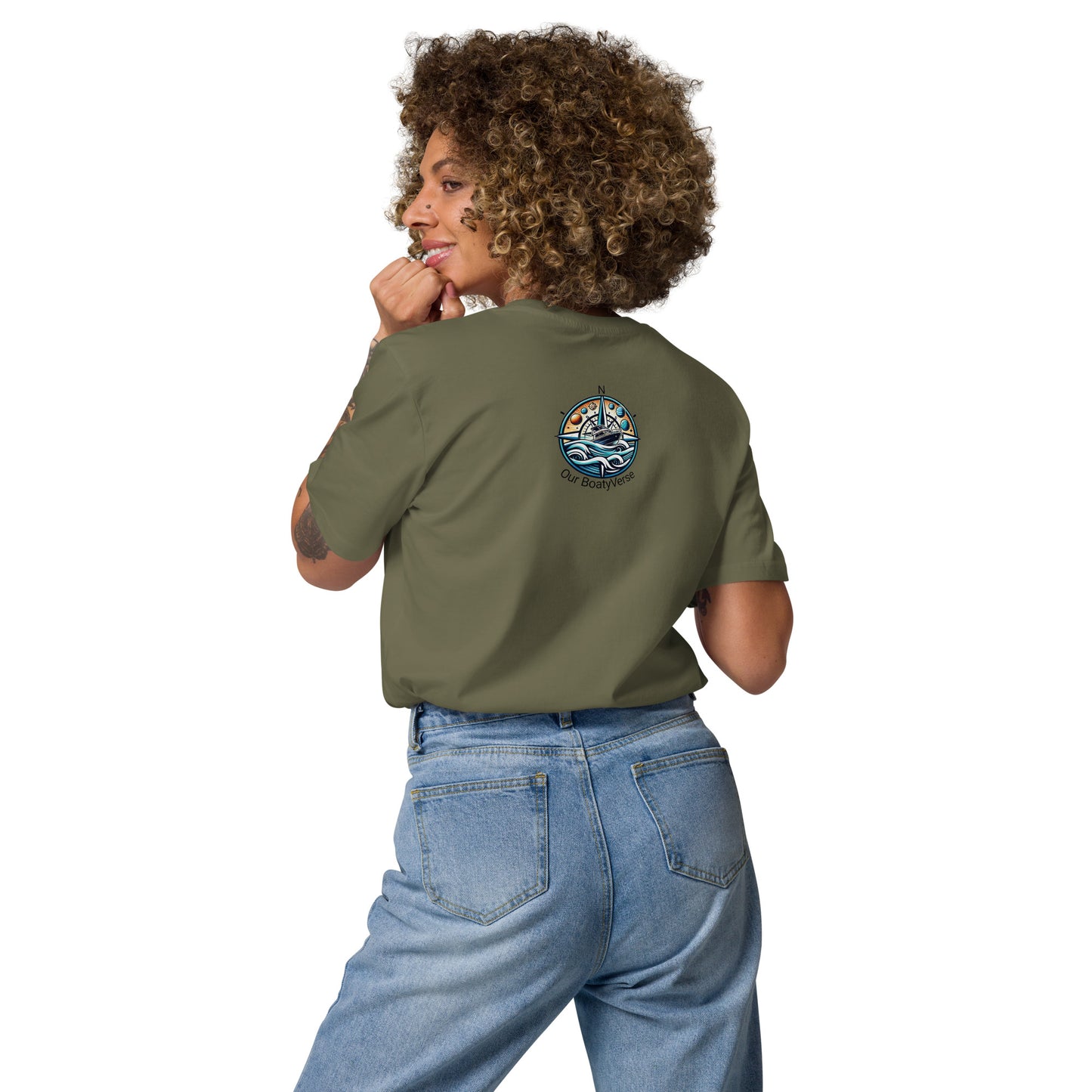 Women's Sun, Sea & Waves Organic Eco-Friendly Cotton T-shirt by Our BoatyVerse