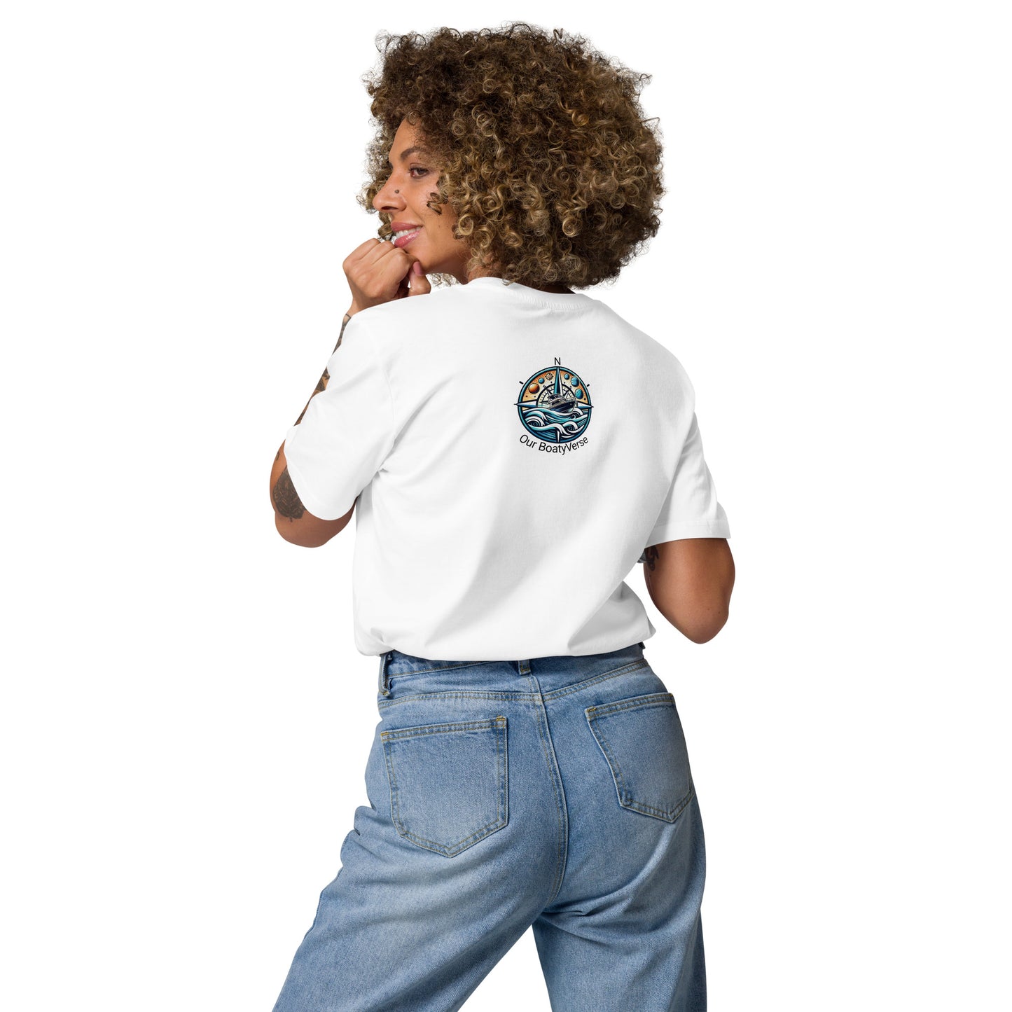 Women's Sun, Sea & Waves Organic Eco-Friendly Cotton T-shirt by Our BoatyVerse